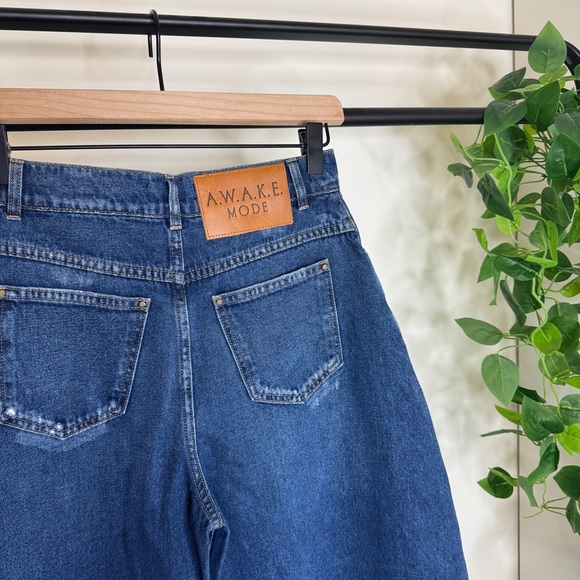 NWT A.W.A.K.E. Mode Recycled Rounded Jeans Barrel Leg size 36 FR NEW - Picture 8 of 16